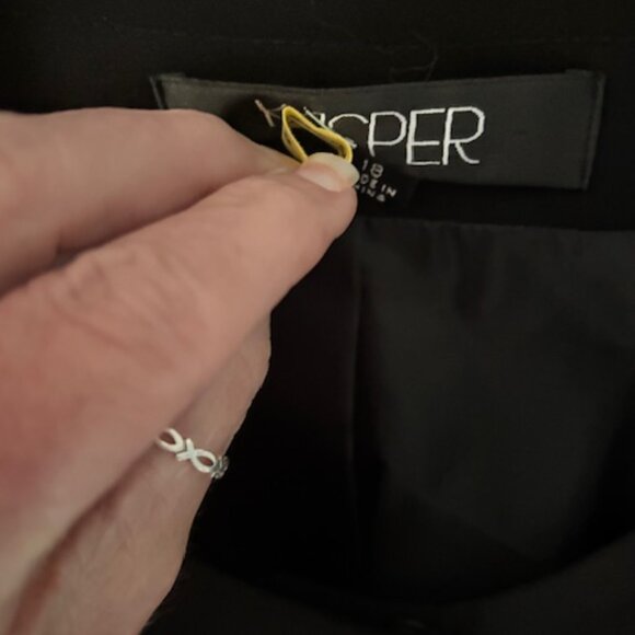 Kasper Formal Black Jacket 18 Tailored Classic Silver Metallic Buttons Classic - Picture 8 of 9